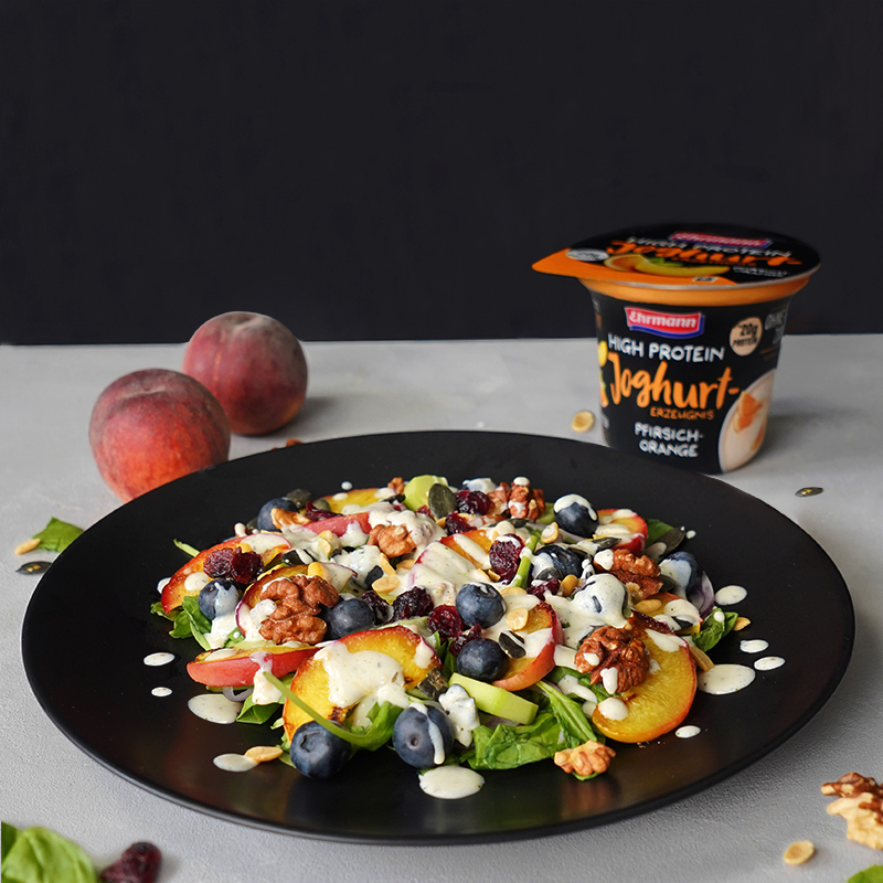 High Protein Peach Salad