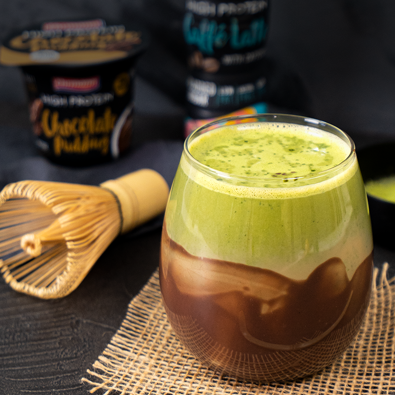 High Protein Choco Matcha Latte