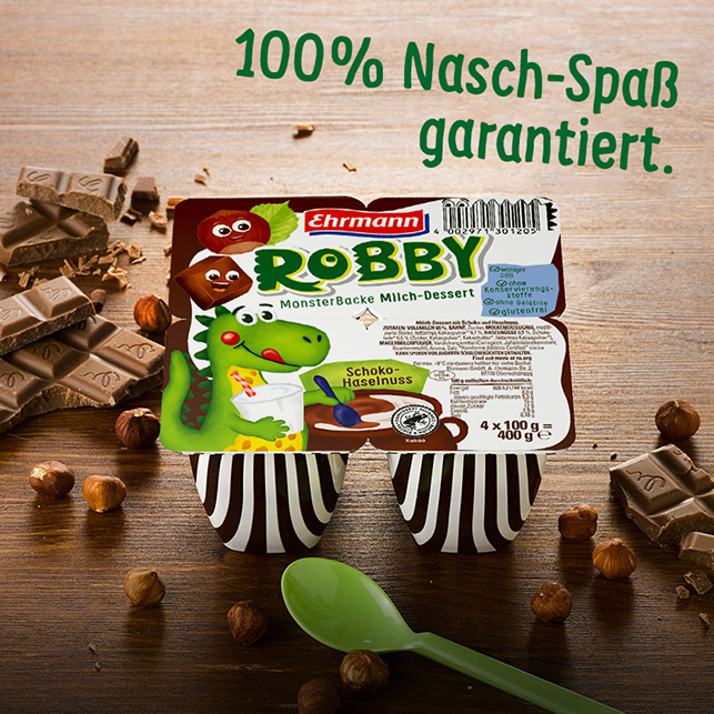 Robby lecker - das Milch Dessert Schoko Haselnuss